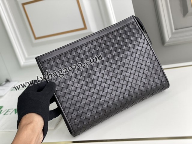 Bottega veneta高端男包 98017 寶緹嘉胎牛皮編織手拿包 BV經典款男士手包  gxz1352